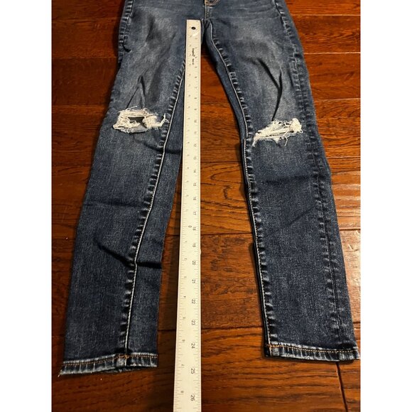American Eagle Women’s super high rise leggings skinny Jeans Blue sz 2 Short - Picture 9 of 9